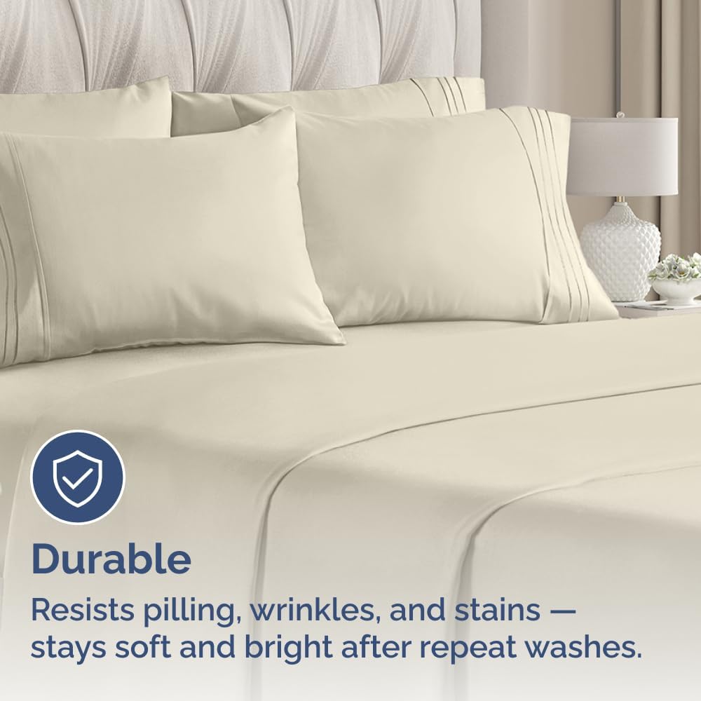 Standard Pillow Cases Set of 8 - Ultra Soft Hotel Quality Pillowcase Covers - Comfy, Cozy & Wrinkle Free - Shrink, Stain and Fade Resistant - Machine Washable Pillow Protectors - 8 Piece Set - Wheat