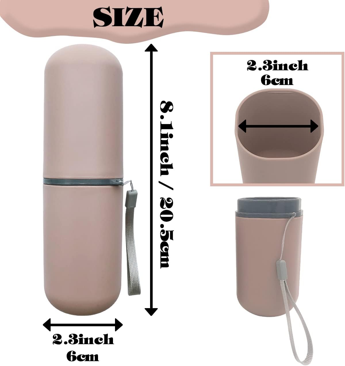 Travel Toothbrush Case, Toothbrush Holder Travel Case Portable Toothbrush Travel Container for Bathroom Travel School Business Camping Toothbrush Case for Traveling