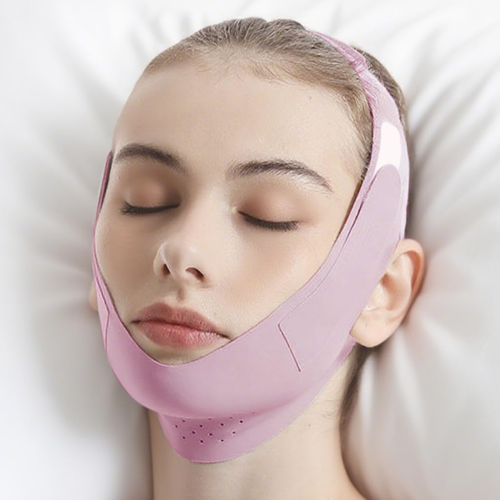 2-Pack Unisex Chin Strap for Snoring | Adjustable, Breathable & Skin-Friendly, Universal Fit Anti-Snore Set for Couples & Sleepers (Gray+Purple)