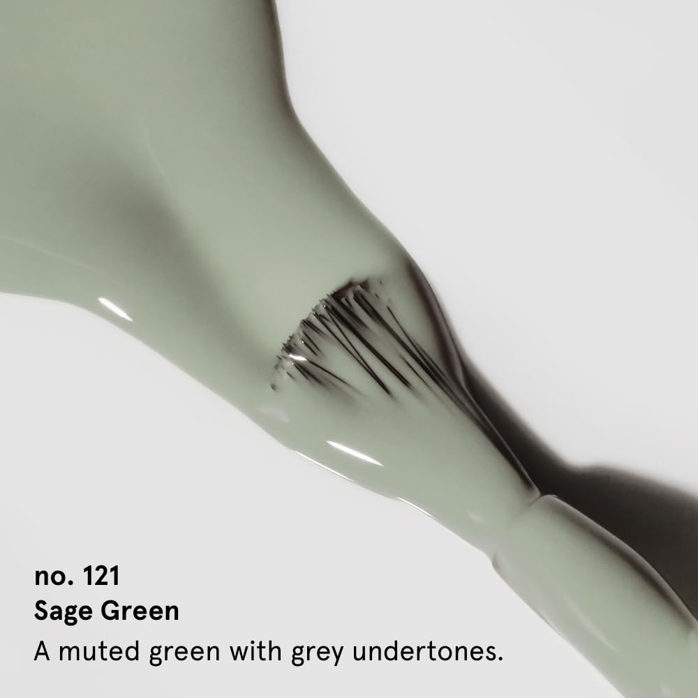 gitti Plant-based Nail Polish I Non-Toxic, 30-Free, Based On Natural Origin Ingredients, Cruelty-Free, Vegan, High Performance Colors, Glossy Finish, Shade no. 121 Sage Green (0.5 fl oz)