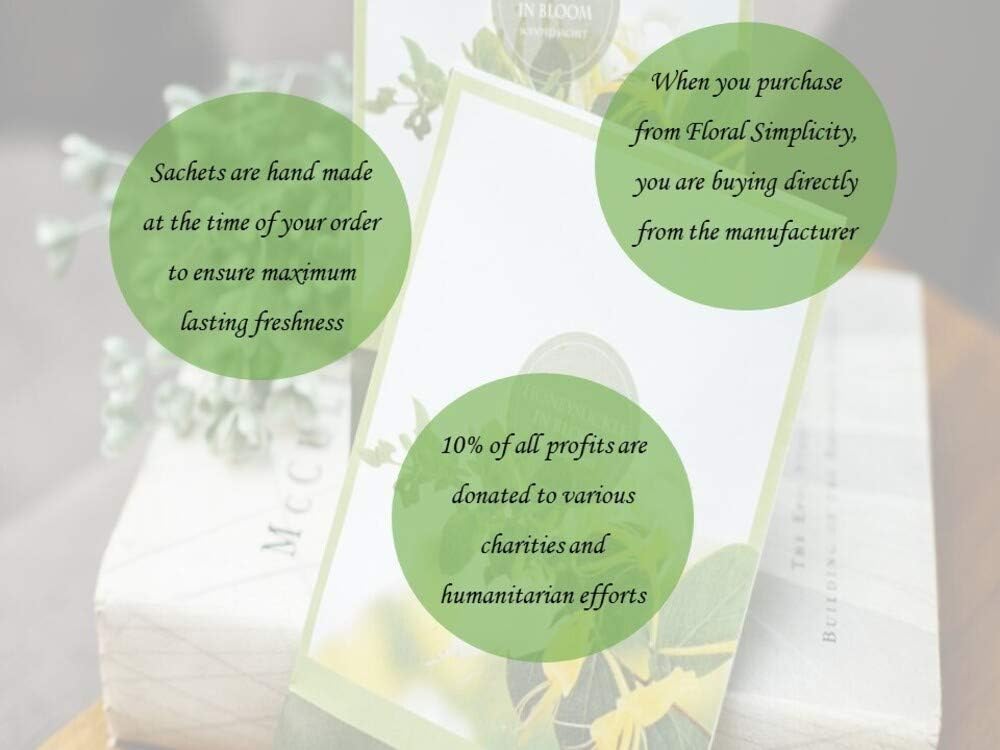 Floral Simplicity Frost Scented Sachets Pack of 6, Fall & Winter - Long-Lasting Scented Bags, Home Fragrance & Deodorizer, Air Freshener & Deodorizer for Closet, Room, or Cars, Made in USA