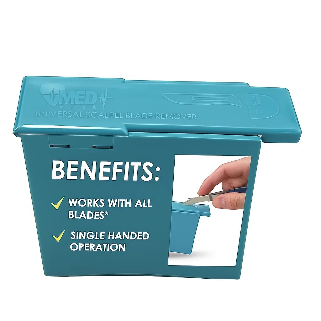 Scalpel Blade Remover, Handheld Disposable Sharps Container, Blade Disposal for Dermaplaning Razor Blade Remover Box Dermaplane Blade Remover Box