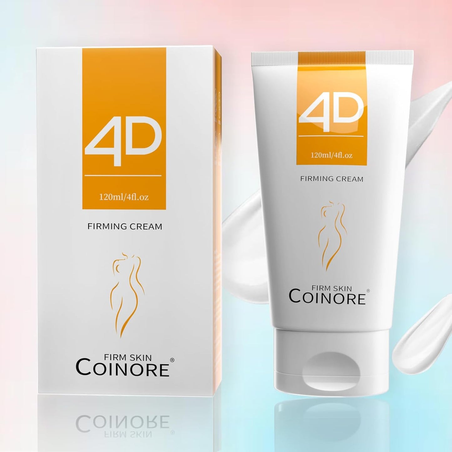 B Flat Belly Firming Cream - Fast Absorbing Moisturizer Firming, Tightening Cream for Belly, Thigh & Buttocks for Women & Men, 4.0 Fl Oz