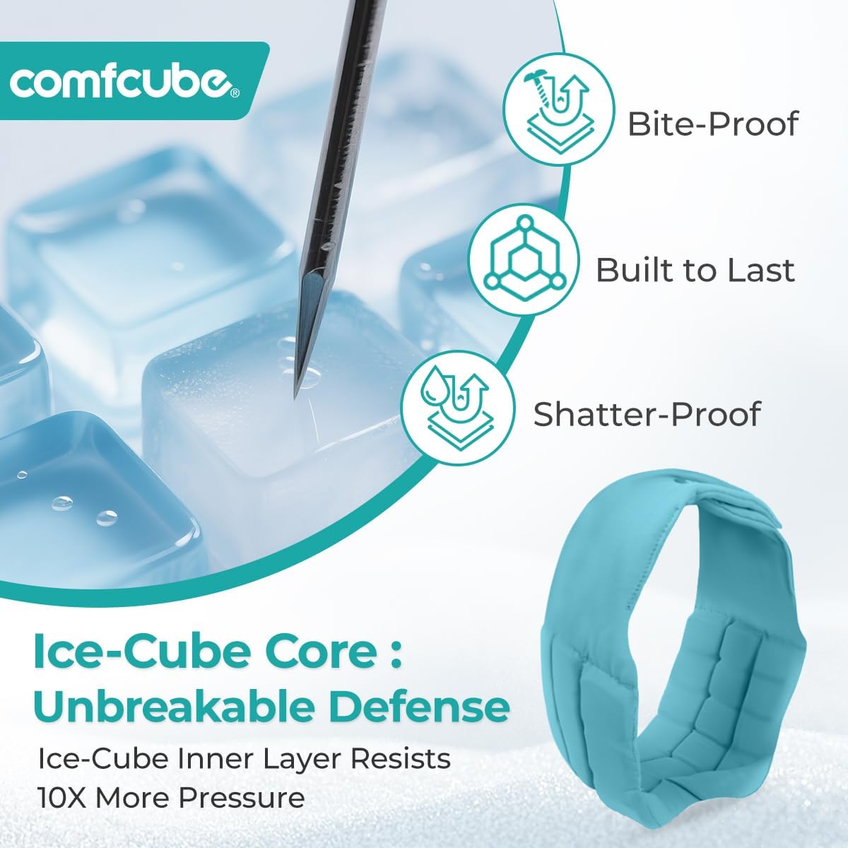 Wisdom Teeth Ice Pack Head Wrap, 2 Hours Long Lasting Cold Therapy Flexible Snug Fit Jaw Ice Pack for Face Oral Surgery, TMJ, Teeth Removed Pain, Cosmetic Injection