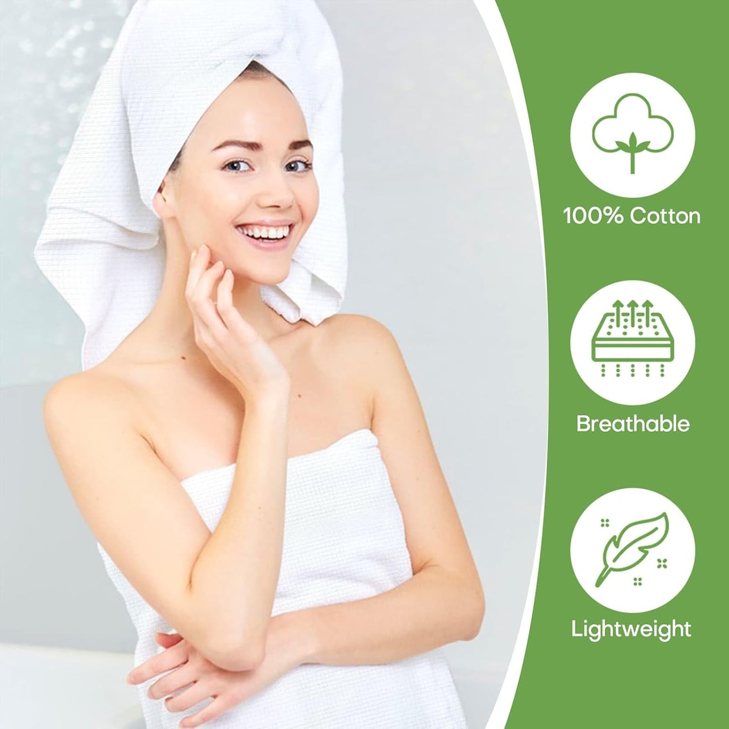 Compressed Towel Tablets Disposable Bath Towels for Travel, 55.1 x 27.5 inch Large Face Cloth Compact Reusable Body Washcloths for Hotel Bathroom Camping Beach Swimming Vacation(5 Pack Green)