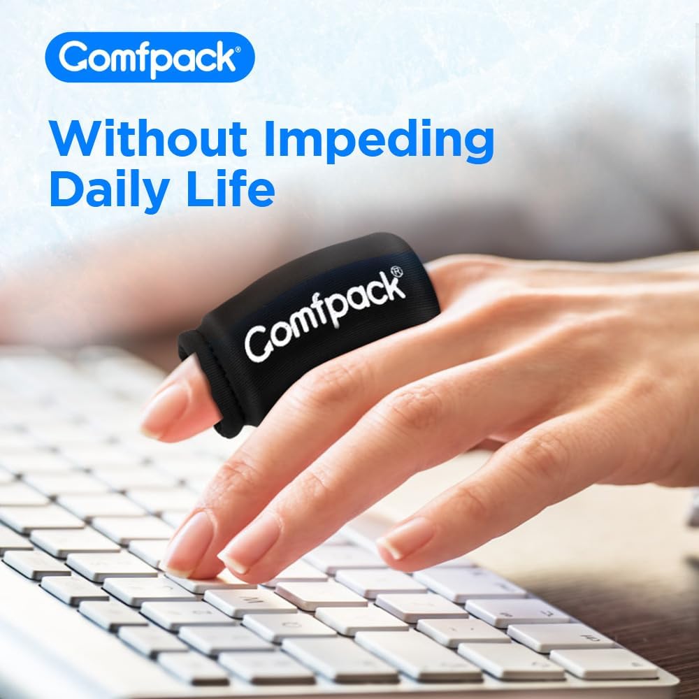 4PCS Finger Sleeves Gel Ice Pack for Pain Relief, Reusable Hot Cold Compression Finger Brace Ice Packs for Injuries, Trigger Finger, Arthritis, Knuckle Immobilization, Gout, Sprain