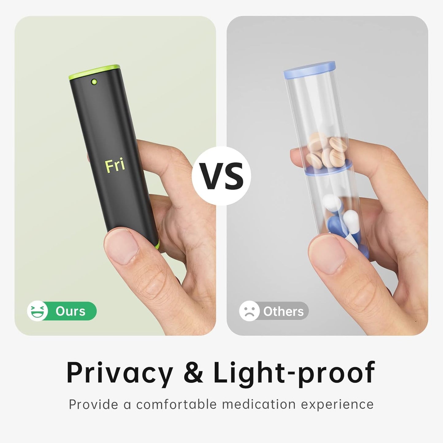 Weekly Pill Organizer 2 Times a Day, KOVIUU Large Travel Pill Box 7 Day, Am Pm Twice Daily Pill Case with Rotatable Handle, Pill Holder Container for Vitamin, Medicine, Supplement, Fish Oil, Green