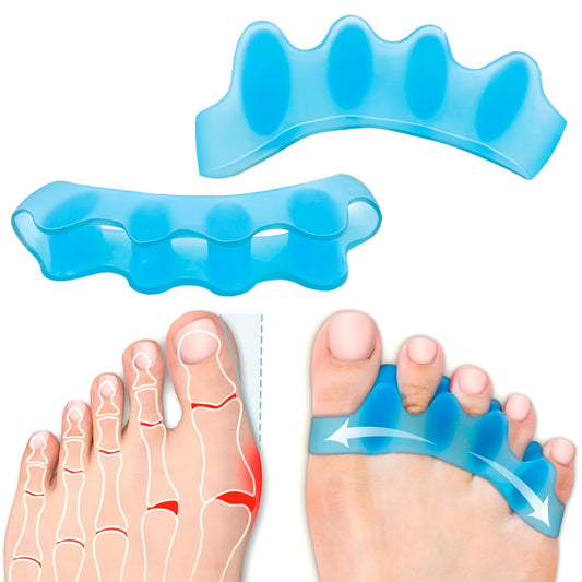 2PCS Toe Separators for Women and Men, Gel Toe Spacers for Pedicure and Foot Alignment, Comfortable Foot Care for Bunions and Overlapping Toes