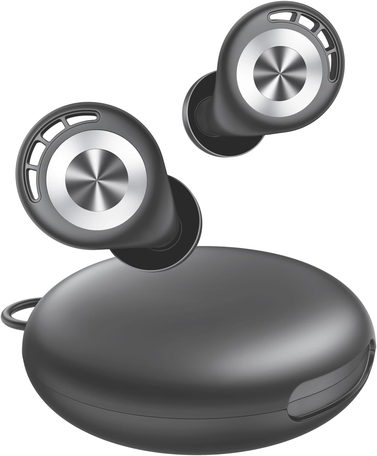 Ear Plugs for Sleeping Noise Cancelling 50dB Concert Earplugs for Noise Reduction Reusable Soft Silicone Ear Plugs for Snoring Shooting Motorcycle Airplanes Musicians with 7 Eartips Case Dark Gray