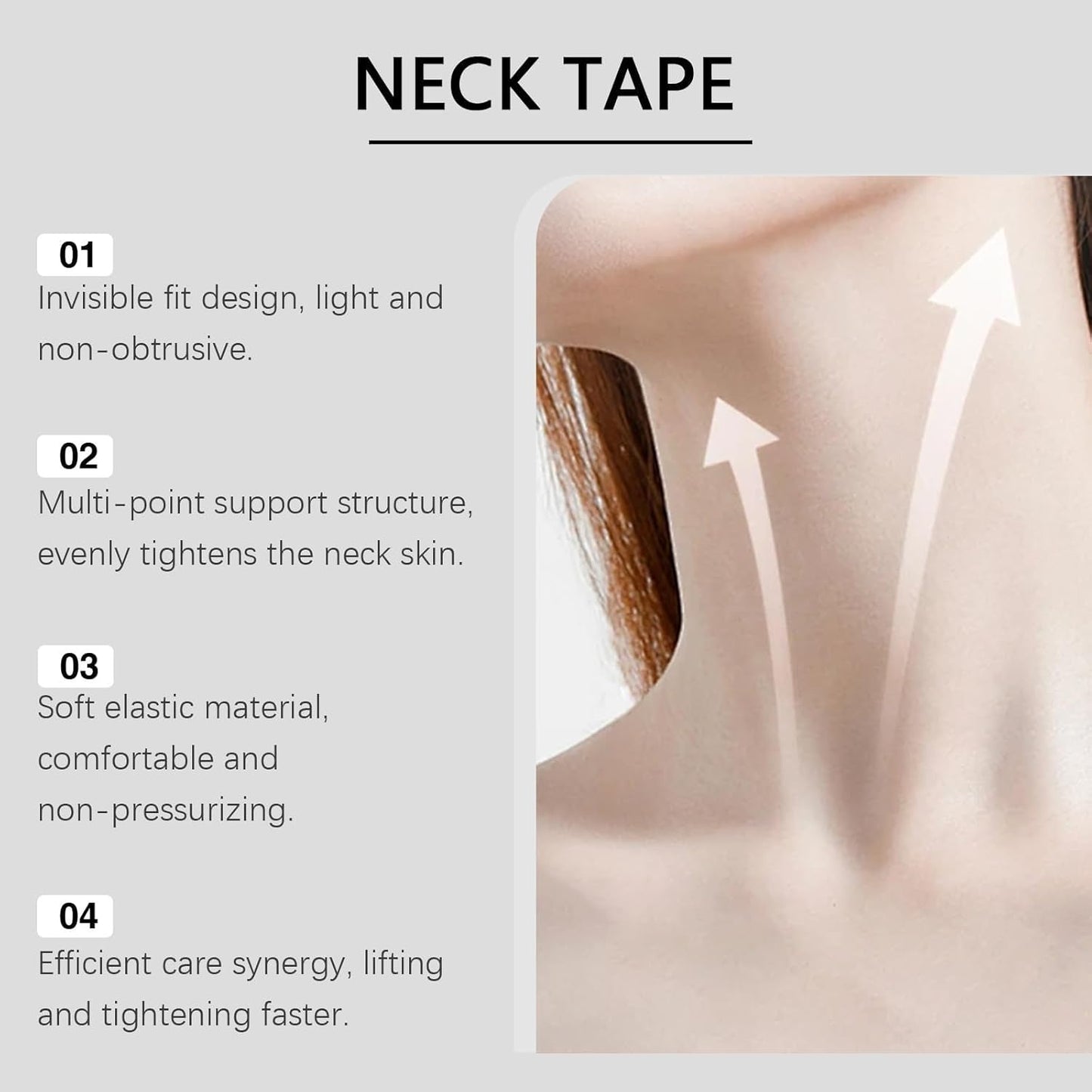 Neck Lift Tape-40 Neck Wrinkle Tape Instant Necktape Lift, Breathable Lift Strap Tightening Tapes for Necks Face Jaw Firming Neck Skin (xxl)