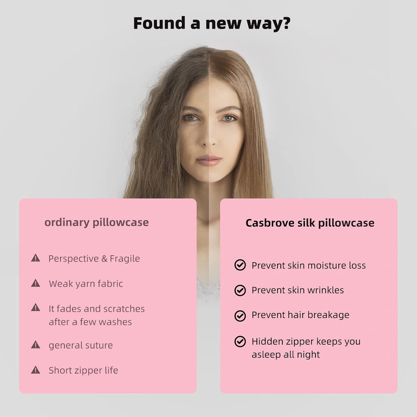 Pillowcase for Hair and Skin Mulberry Silk Soft Breathable Smooth Both Sided Natural Pillowcase with Zipper Beauty Sleep 1 Pc for Gift (Standard, Cornflower Blue)