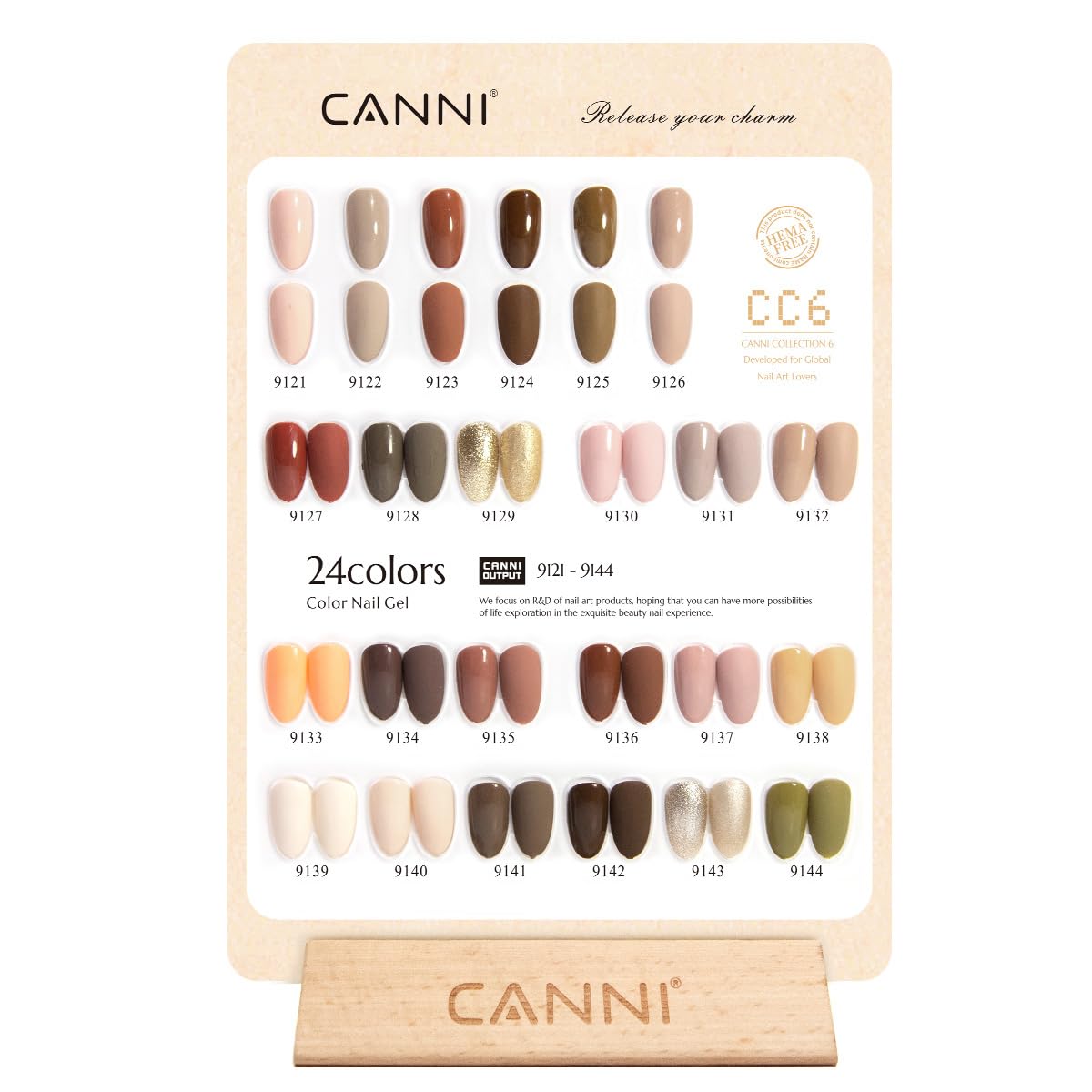 CANNI 30Pcs 9ML Hema-free Gel Nail Polish Set,Nude Brown Red Glitter Gold Gel Polish Kit Soak Off LED Nail Gel Polish Set Nail Art Starter Manicure Salon DIY at Home