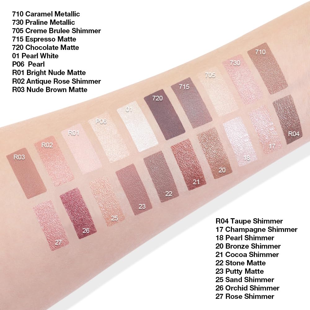 Kaely Single Cream Eyeshadow Pot, Taupe Shimmer Eye Shadow for Older Women High Pigmented Waterproof, Natural Eyeshadow Palette Makeup Brightener, sombras en crema para ojos, Blendable, R04