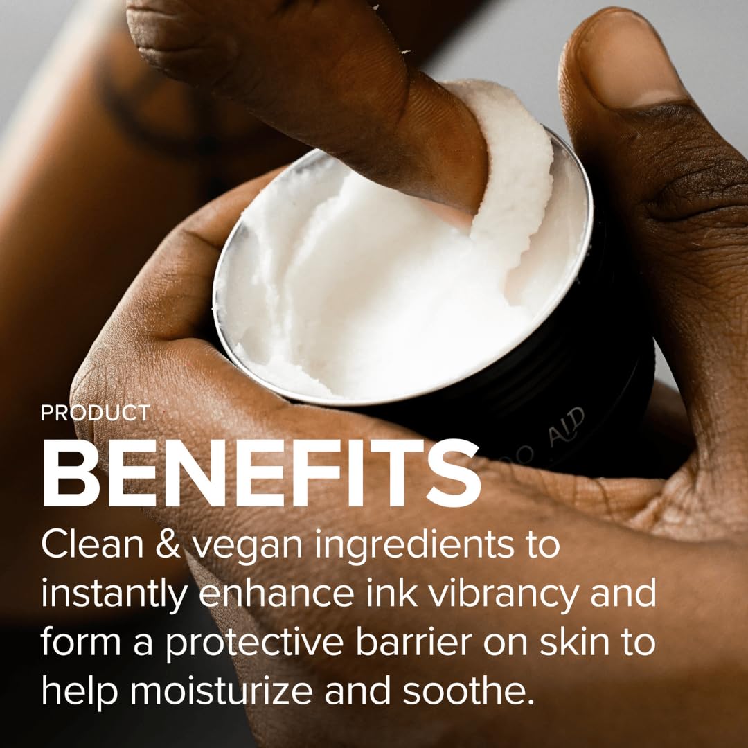 Tattoo Balm & Aftercare Cream- Color Enhancement that Revives Old Tattoos, Hydrates New Tattoos, Made With Clean Ingredients + Petroleum Free, Daily Tattoo Lotion Moisturizer & Brightener