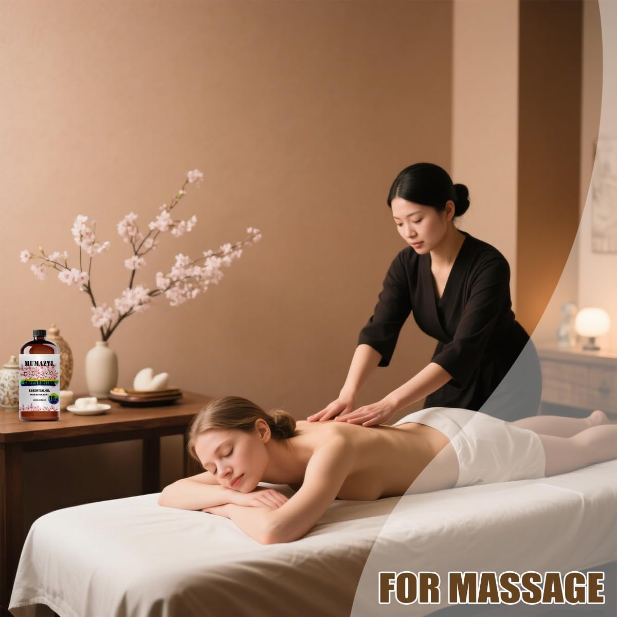 Cherry Blossom Essential Oil, Cherry Blossom Oil 16 Fl Oz 480ML for Diffuser Humidifier Yoga Cleaning DIY Candle Soap Making Essential Oils