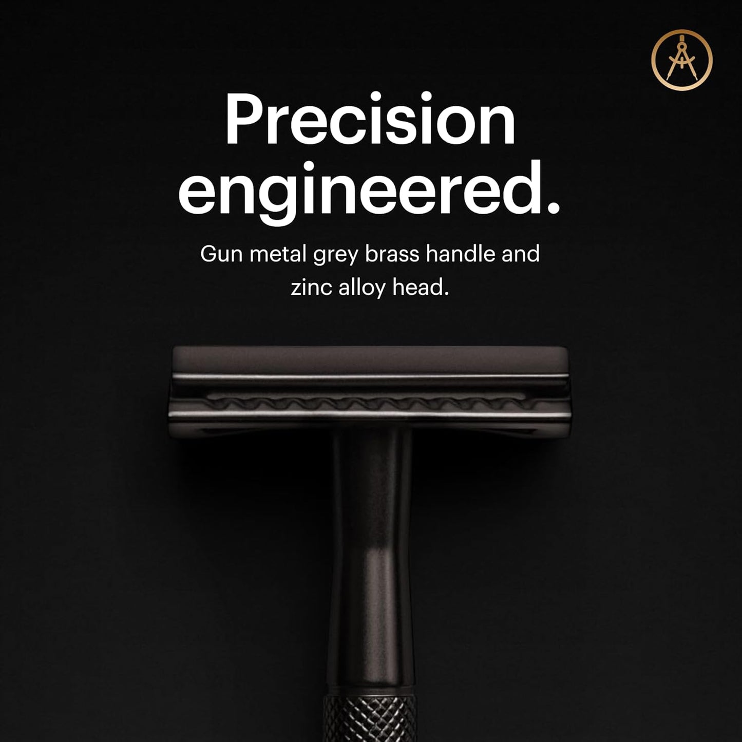 MANSCAPED® The Plow® 2.0 Premium Single Blade Double-Edged Safety Face Razor for Men