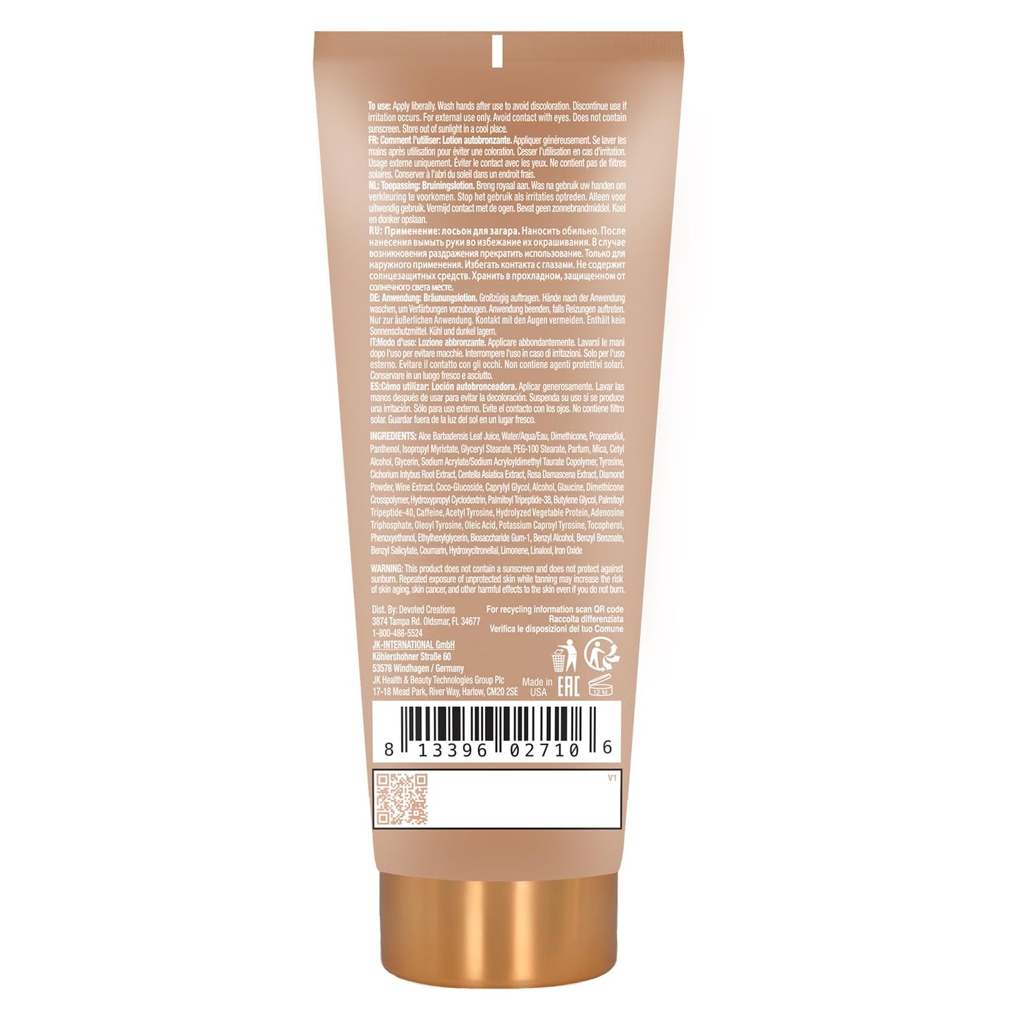 Sun Lotion with Shimmer Ultra Glittering and Instant Bronze 6.76 oz.