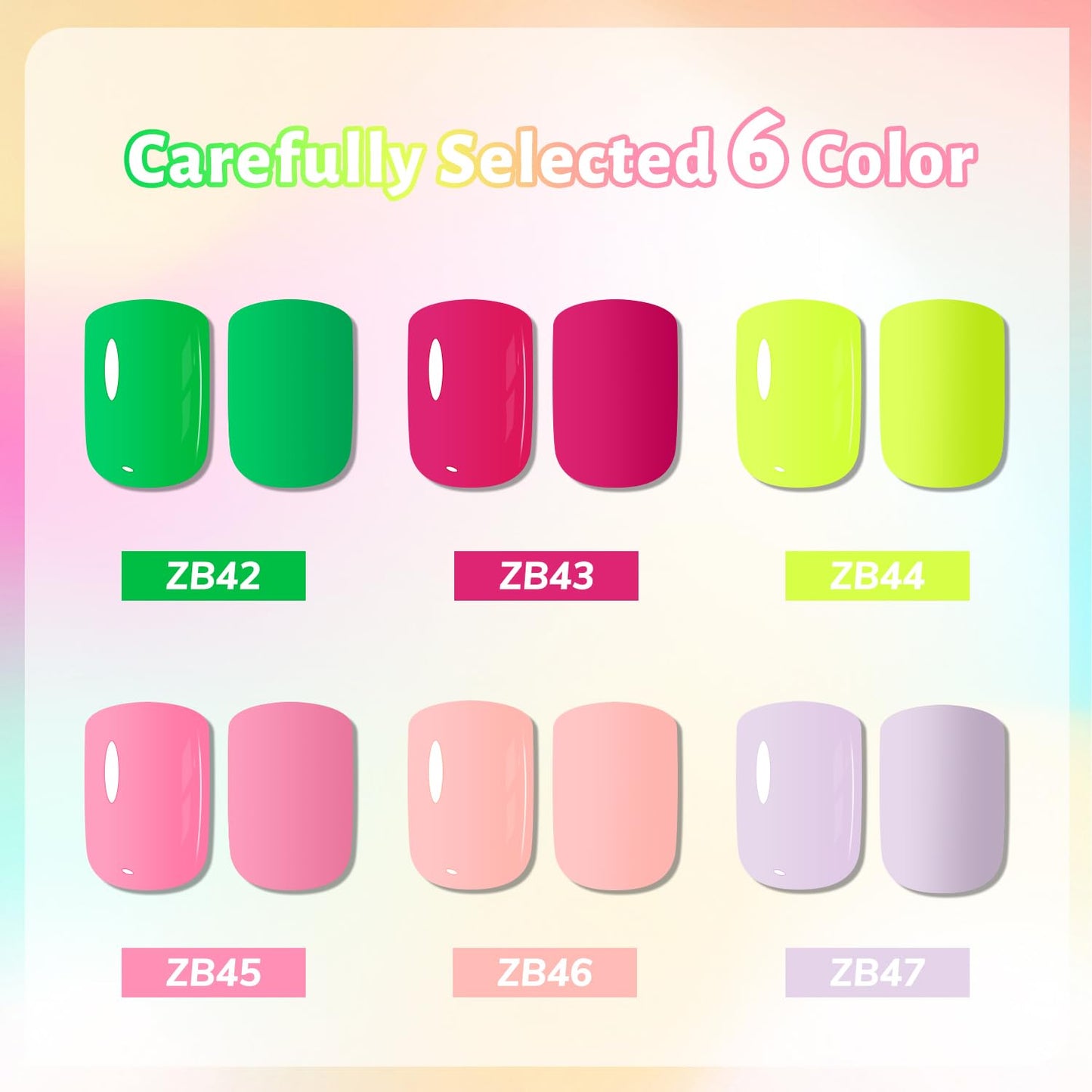 10ml Nail Polish Set 6 Colors Green Color Rose Red Light Pink Yellow All Seasons Neutral Color Quick Dry Nail Polish Set for Women Salon DIY Nail Art