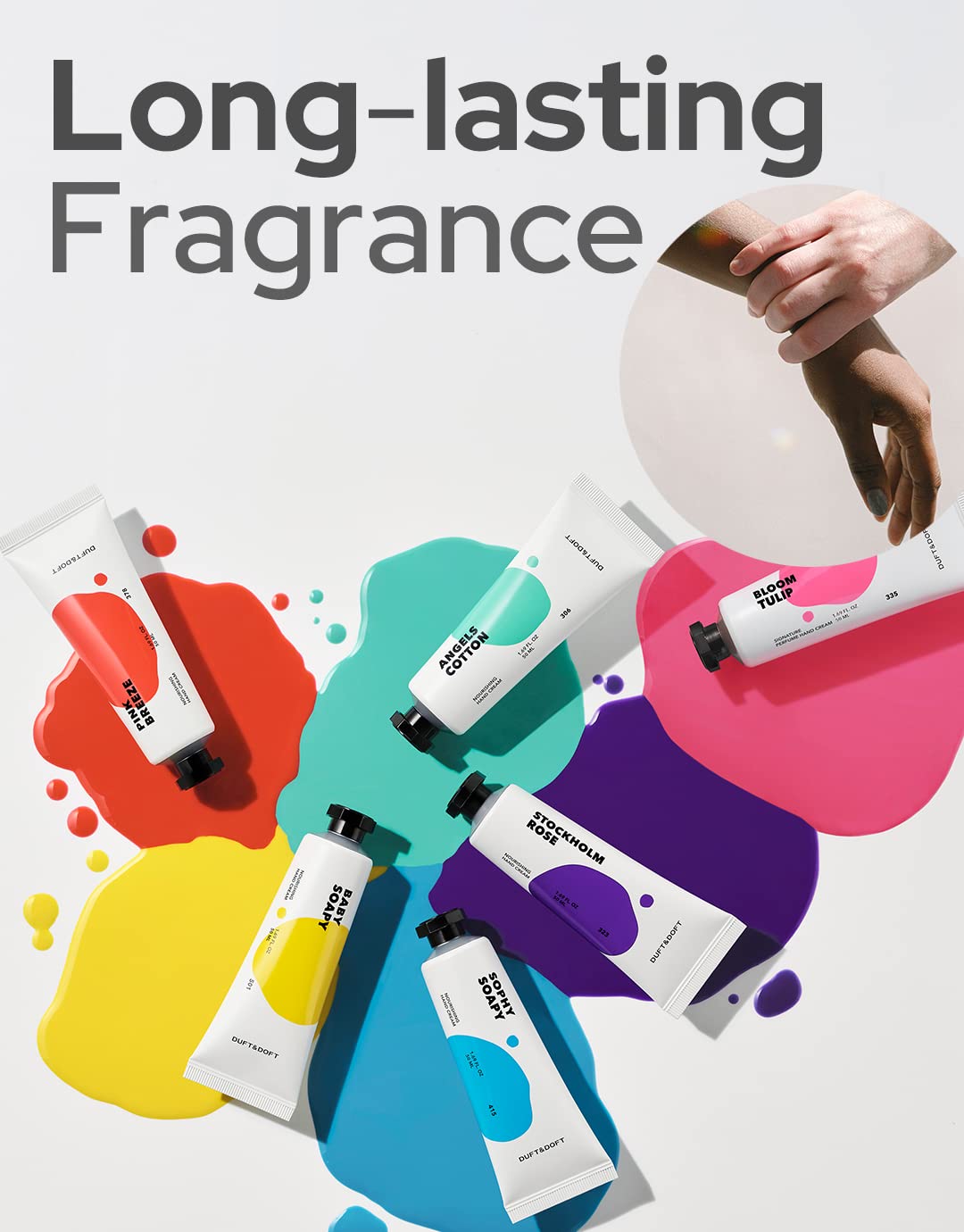 DUFT&DOFT Baby Soapy Signature Perufume Nourishing Hand Cream, Non-greasy, Refreshing Hydration, Shea Butter, Vitamin E, Feel-Good Fragrance – 1.69 oz.