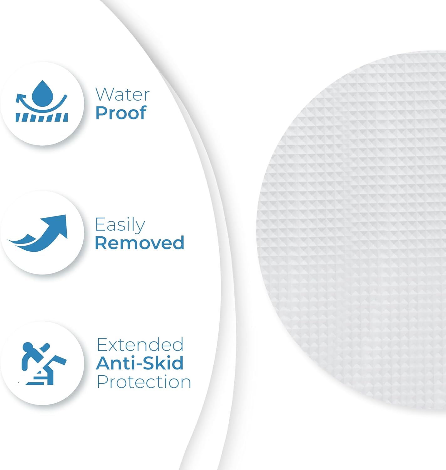 Anti Slip Shower Stickers 24 PCS, Invisible Non-Slip Shower Strips for Adults, Premium Adhesive Bath Tub Stickers (Clear)