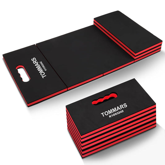 TOMMARS 0.9" Foldable Thick Kneeling Pad, 5 Fold Comfortable Foam Knee Pads Cushion Mat for Gardening, Yardwork, Workshop Repairing