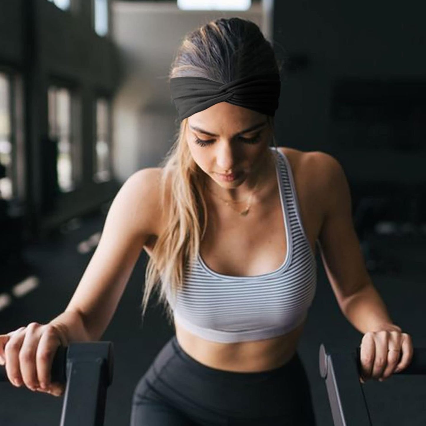 Extra Wide Headbands for Women Large Turban Headband Non Slip Boho Elastic Hairband Hair Twisted Knot Head Bands Accessories