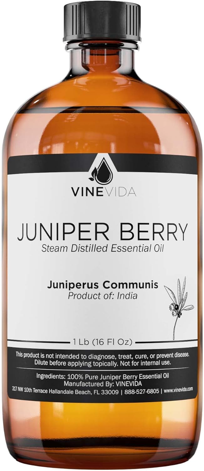 VINEVIDA Juniper Berry Essential Oil 16 oz Undiluted - Pure, Natural, and Raw