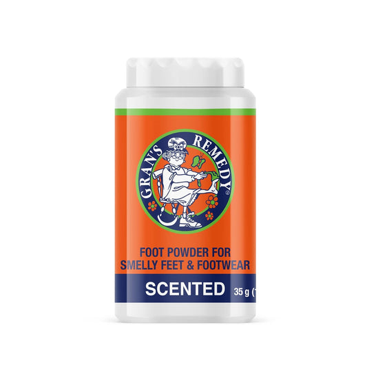 Gran's Remedy Scented Foot Powder - Effective Odor Eliminator & Moisture Absorbing Shoe Deodorizer for Shoes and Feet - Travel Size Freshness - Citrus