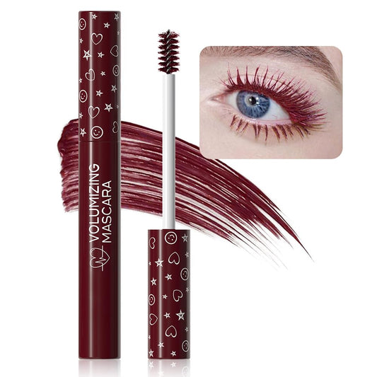 Colored Mascara for Eyelashes Set,Colorful Waterproof Mascara for eyelashes Long lasting Charming Voluminous for Women Halloween Eye Makeup (1Pcs 05#Red, F)