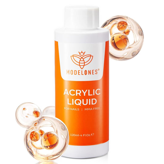 modelones Monomer 4 oz, Upgraded Monomer Acrylic Nail Liquid for Acrylic Powder Nail Extension 3D Carving, MMA-Free Non-Yellowing DIY Home Salon 120ml