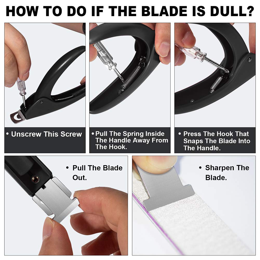 GA&EN Black Adjustable Artificial Acrylic Fake Nail False Nail Tip Clipper Cutter Trimmer Manicure Pedicure Sharp Blade Clip Tool For Salon Home Nail Art Beauty Design DIY