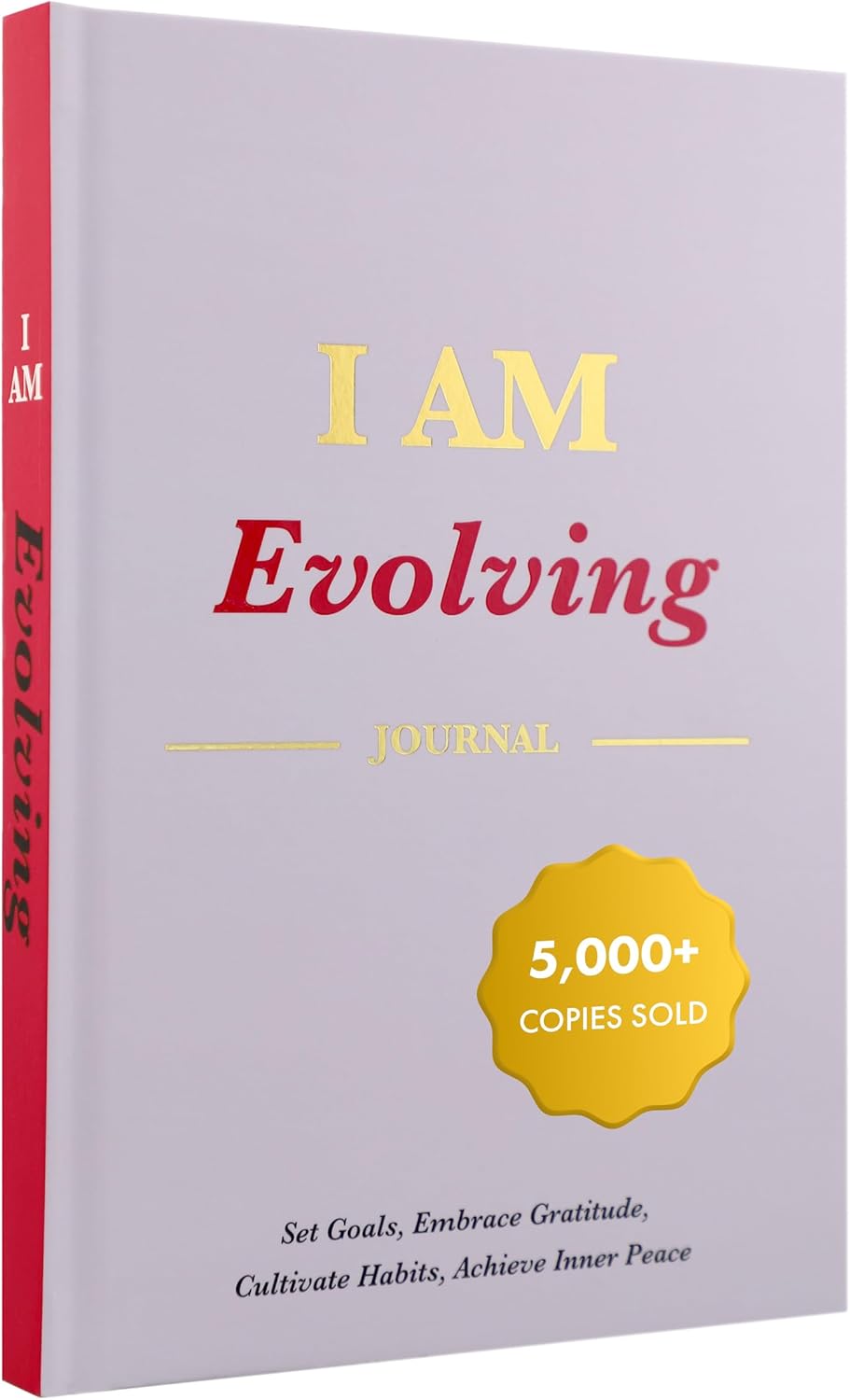 iAmEvolving Journal – Gratitude Journal with Prompts for Goal Setting, Habit Tracking, Mindfulness, Daily Reflection, Affirmations – 2025 Undated Self-Care Notebook for Women & Men (Lavender)