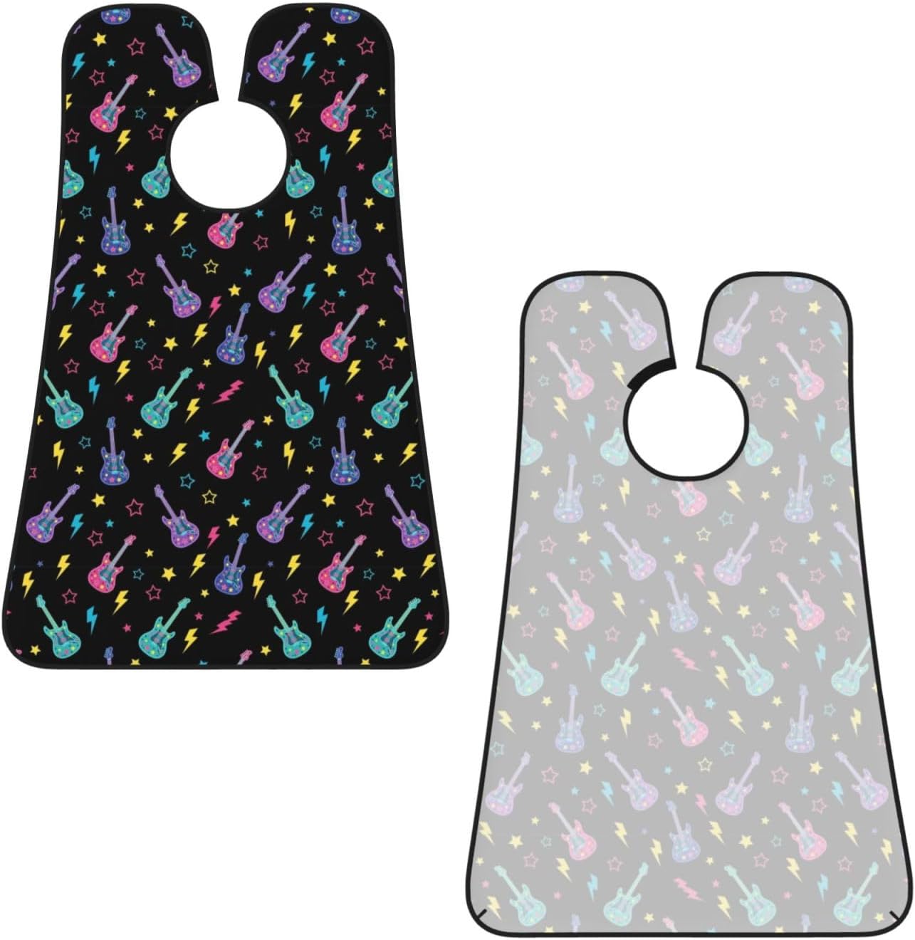 Beard Apron Hair Catcher, Trippy Electric Guitars Shave Bib, Waterproof Non-Stick Shaving Bib, Trimming Grooming Tool for Dad Men Anniversary