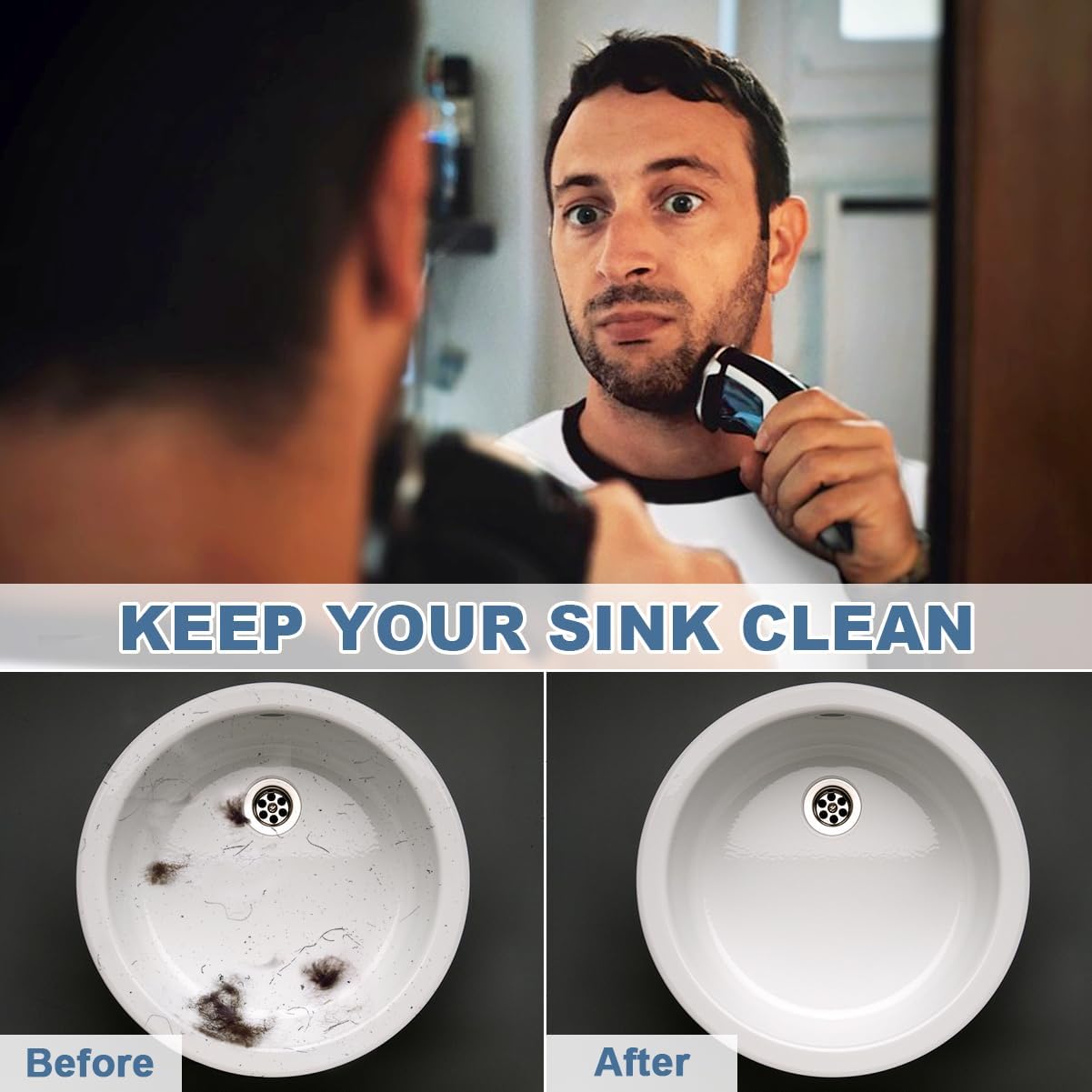 Beard Bib and Apron Catcher for Men Shaving and Trimming, Non-Stick Cape Grooming Cloth, Valentine's Day Gifts