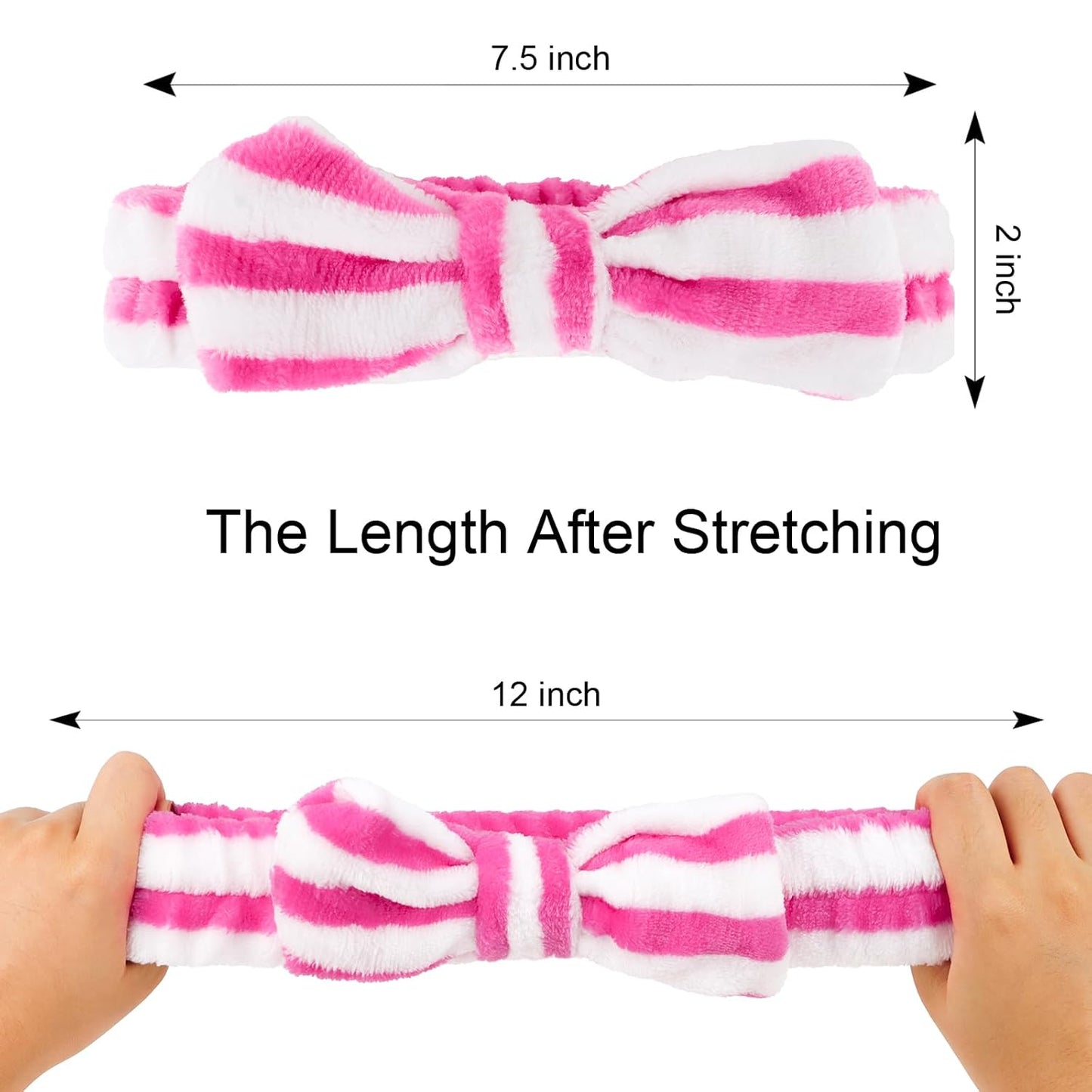 Casoty 6 Pcs Spa Skincare Headband for Women Makeup Headband, Hair Holder for Washing Face, Soft Coral Fleece Headbands for Makeup, Bow Headbands for Face Washing Shower Skin Care Yoga