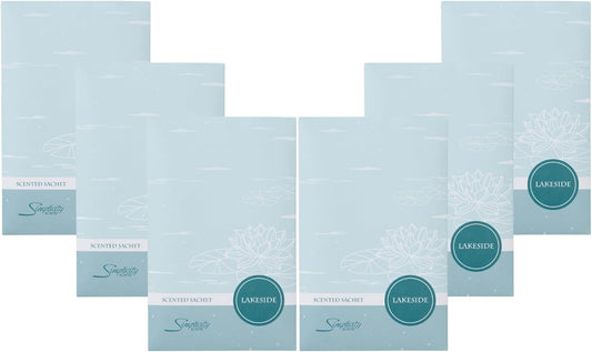 Lakeside Scented Sachets Pack of 6, Spring and Summer - Long-Lasting Scented Bags, Home Fragrance, Air Freshener & Deodorizer for Closet, Room, Drawer, or Cars, Made in USA