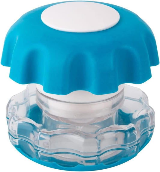 EZY DOSE Crush Pill, Vitamins, Tablets, Crusher and Grinder with Storage Compartment, Kids, Pets, Elderly, Effortlessly Crushes Medications into Fine Powder, Easy-to-Use Design, Blue, BPA Free