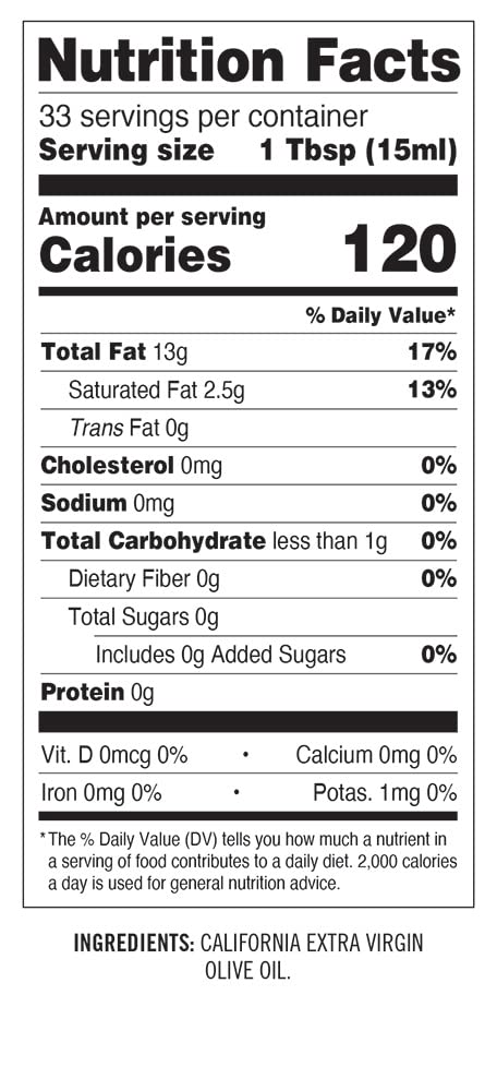 Sonoma Gourmet : Extra Virgin Olive Oil | 100% California | First Press | Small Batch| Non GMO | 17 FL OZ (Pack of 6)