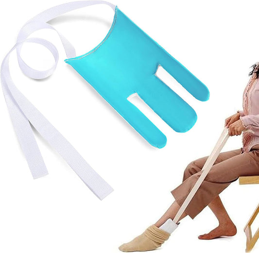 DILSIAI Sock Aid Device for Seniors Assistant Device no Bending Helper Easy on and Off Stocking - Without Bending, Slip Resistance, Reliable Sock Aid Device for Seniors (Blue White)