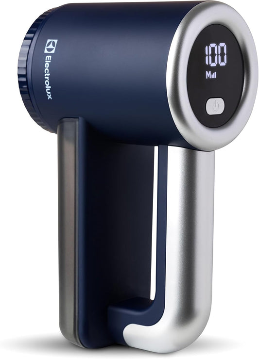 Electrolux Rechargeable Fabric Shaver | 3-Speed Lint Remover for Clothes & Furniture | Eliminates Fuzz & Pilling | Electric Lint Shaver with LED Display & Type-C Fast Charging Port - Blue