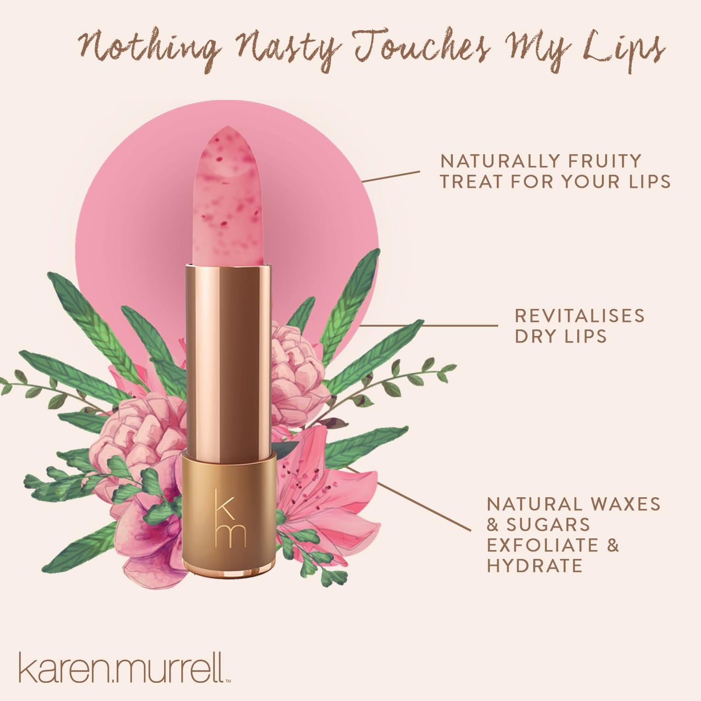 Natural Lip Scrub – 100% Natural Lip Exfoliator Made in Australia, Cruelty-Free | Polishes with Sugar Crystals | Nourishes with Shea, Jojoba & Avocado Oils | For Smooth, Beautiful, Hydrated Lips