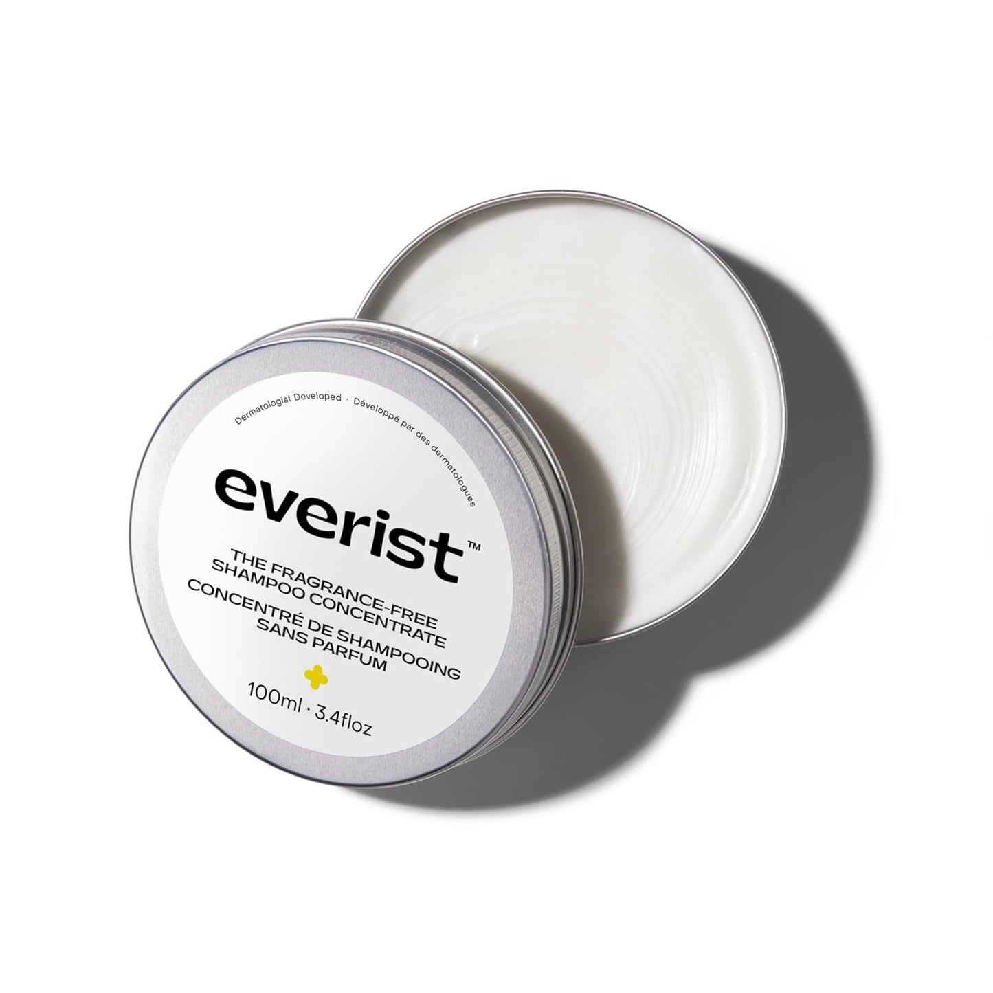 Everist The Fragrance-Free Shampoo Concentrate, Cleansing, Hydrating and Soothing for All Hair Types, Sensitive Skin, Gentle On All Scalps, Plant-based, Aloe Vera, 3.4 fl oz, 50+ Washes, TIN