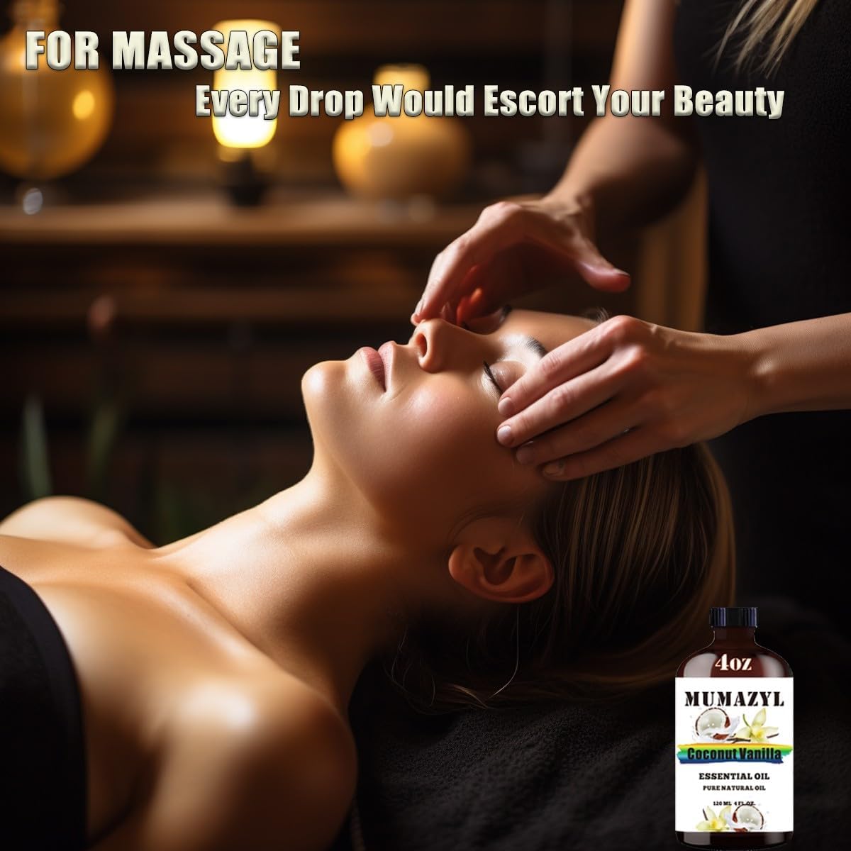 Coconut Vanilla Essential Oil, Coconut Vanilla Oil 4 Fl Oz 120ML for Diffuser Humidifier Yoga Cleaning DIY Candle Soap Making Essential Oils