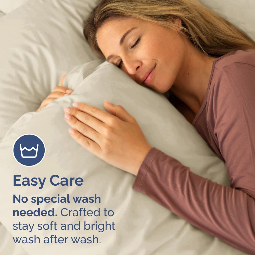 Queen Pillow Cases Set of 10 - Ultra Soft Hotel Quality Pillowcase Covers - Comfy & Wrinkle Free - Shrink, Stain and Fade Resistant - Easy-Care, Machine Washable Pillow Protectors - 10 Pcs Set - Wheat