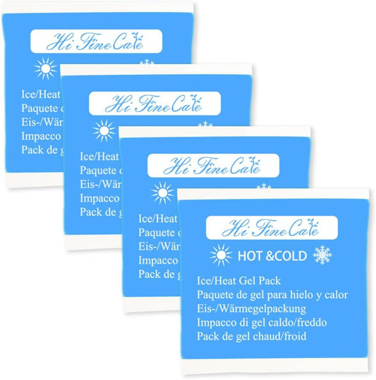 Gel Ice Packs, Cold Packs for Injury Recovery, Cold Compress for Pain Relief, Hot Cold Pack Relieves Inflammation, Arthritis for Headache, Ankle, Neck (Blue (4 Pack), 5×5 inch (13×13cm))
