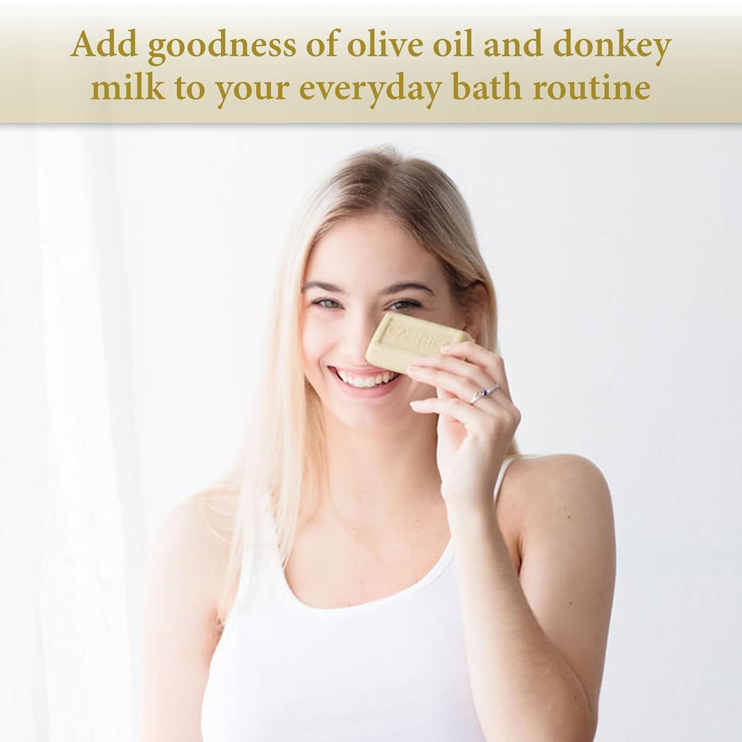 Calithea 3 Pack Soap Bars: Olive Oil Soap with Donkey Milk