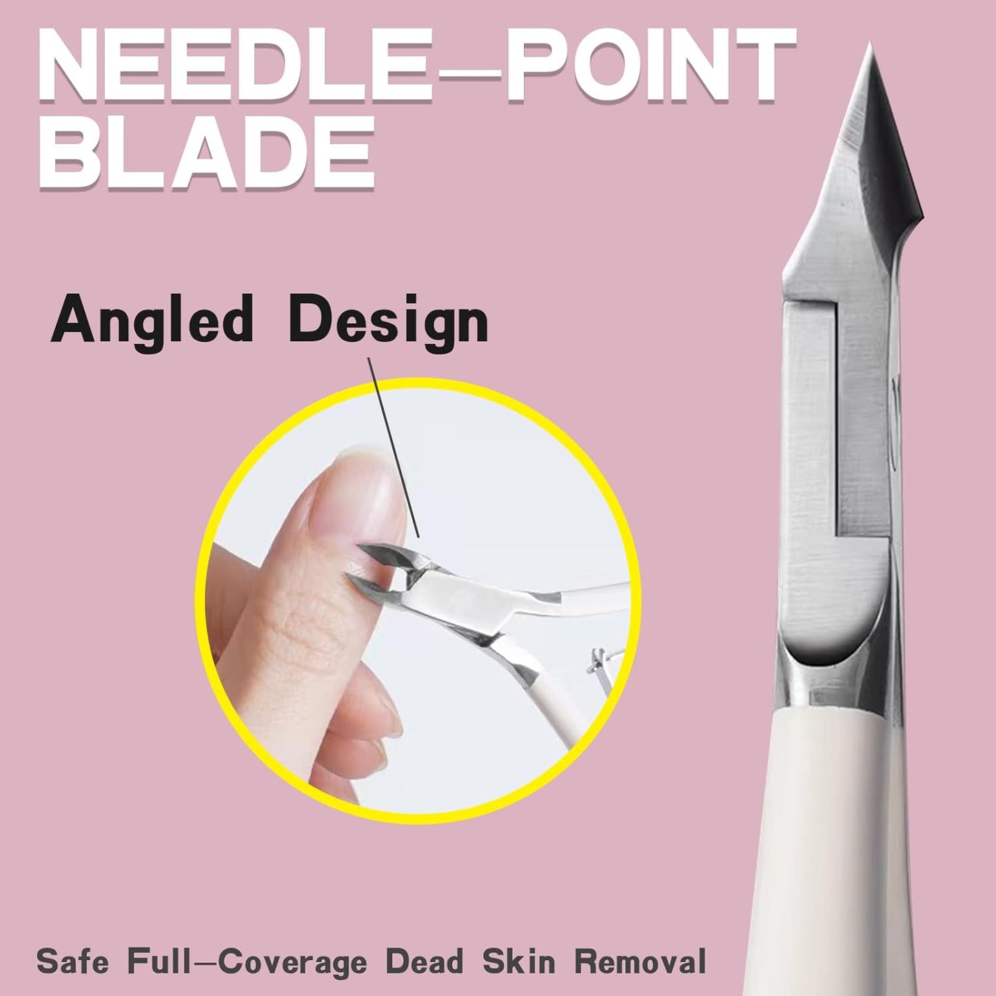 Kylara Cuticle Trimmer,Professional Cuticle Nippers,Stainless Steel Cuticle Cutter and Clippers Rustproof Durable Nail Art Tools for Toenails & Fingernails & Women,Salon and Home Use(1PCS)