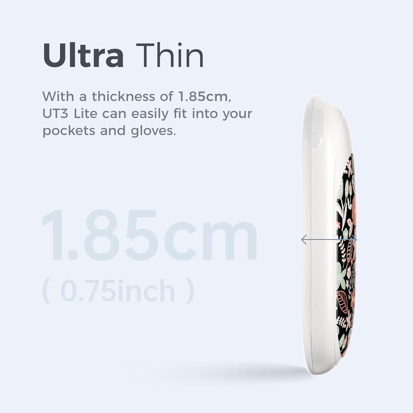 OCOOPA Magnetic Rechargeable Hand Warmers 2 Pack, Ultrathin Electric Handwarmers, Portable Pocket-Sized Heater, for Men, Women Purse Must Haves, Union UT3 Lite