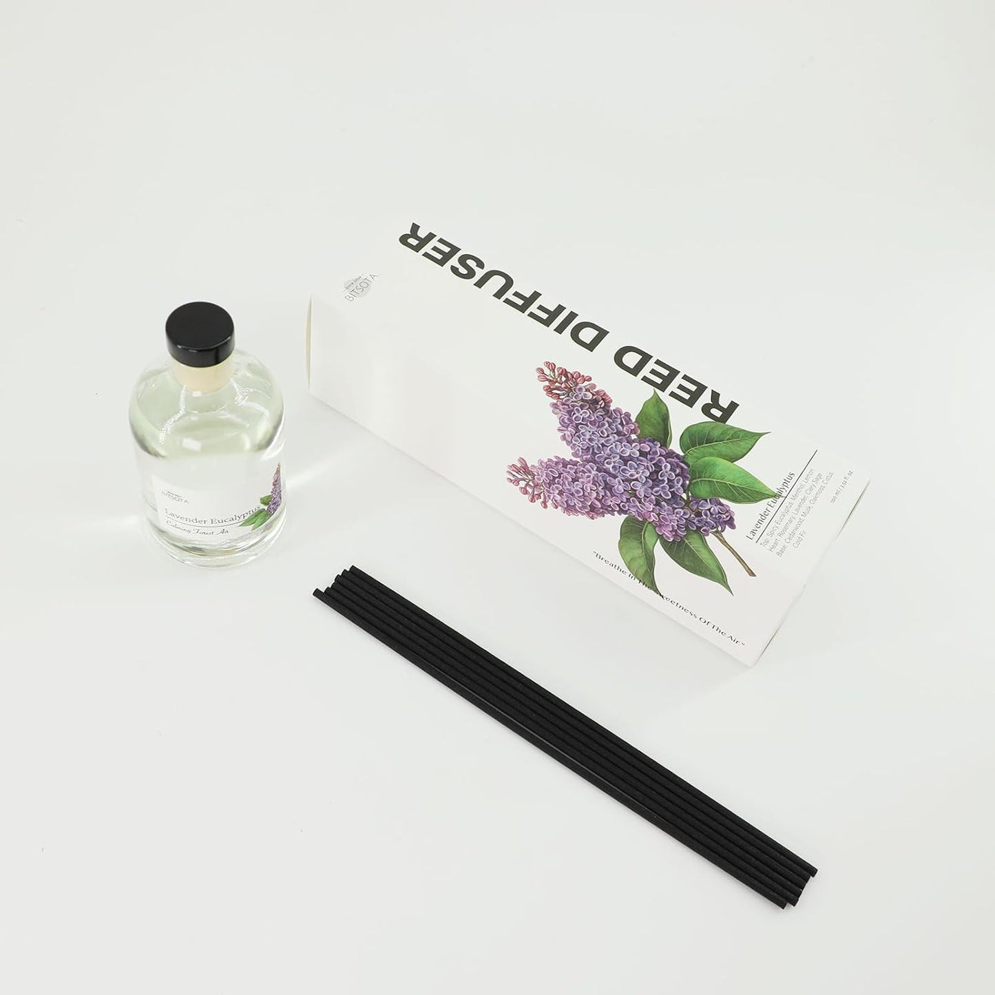 Reed Diffuser Set, 3.52 oz (100ml) Scented Diffuser with Sticks Home Fragrance Reed Diffuser for Bathroom Shelf Decor, Ideal Gift for Woman (Vanilla Cream)