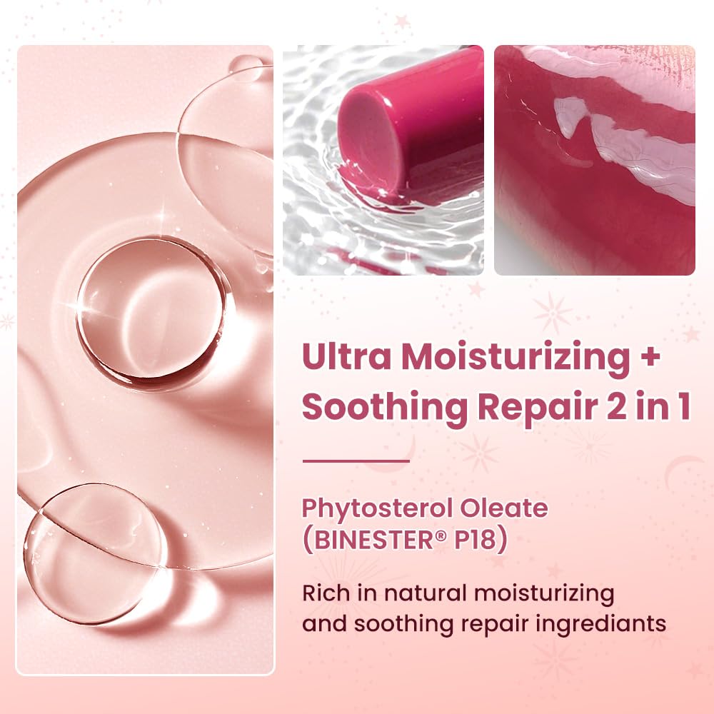 CATKIN Glossy Lip Balm Ultra Hydating Glow Lip Tinted Jelly Plumping Melting Balm Shea Butter Repair Soothing For Dry Lips 0.12 oz C08 MAPLE